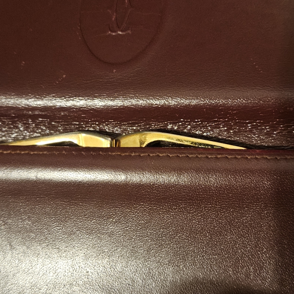 Vintage Cartier Signature Trifold Kisslock Checkbook Holder Wallet - Picture 10 of 12